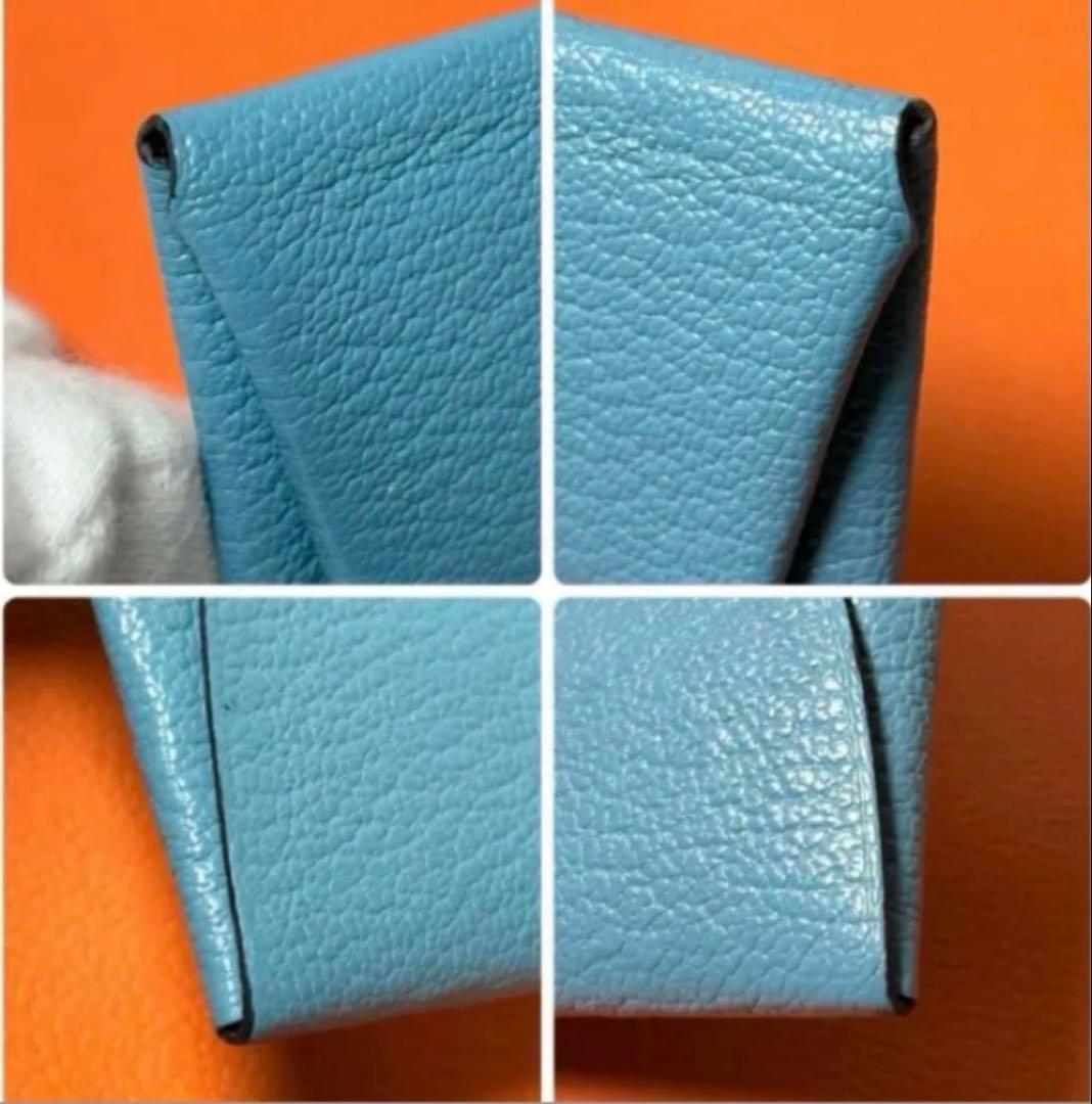 エルメス　HERMES 24年製　ケース　バスティア　小銭入れ　バイカラー