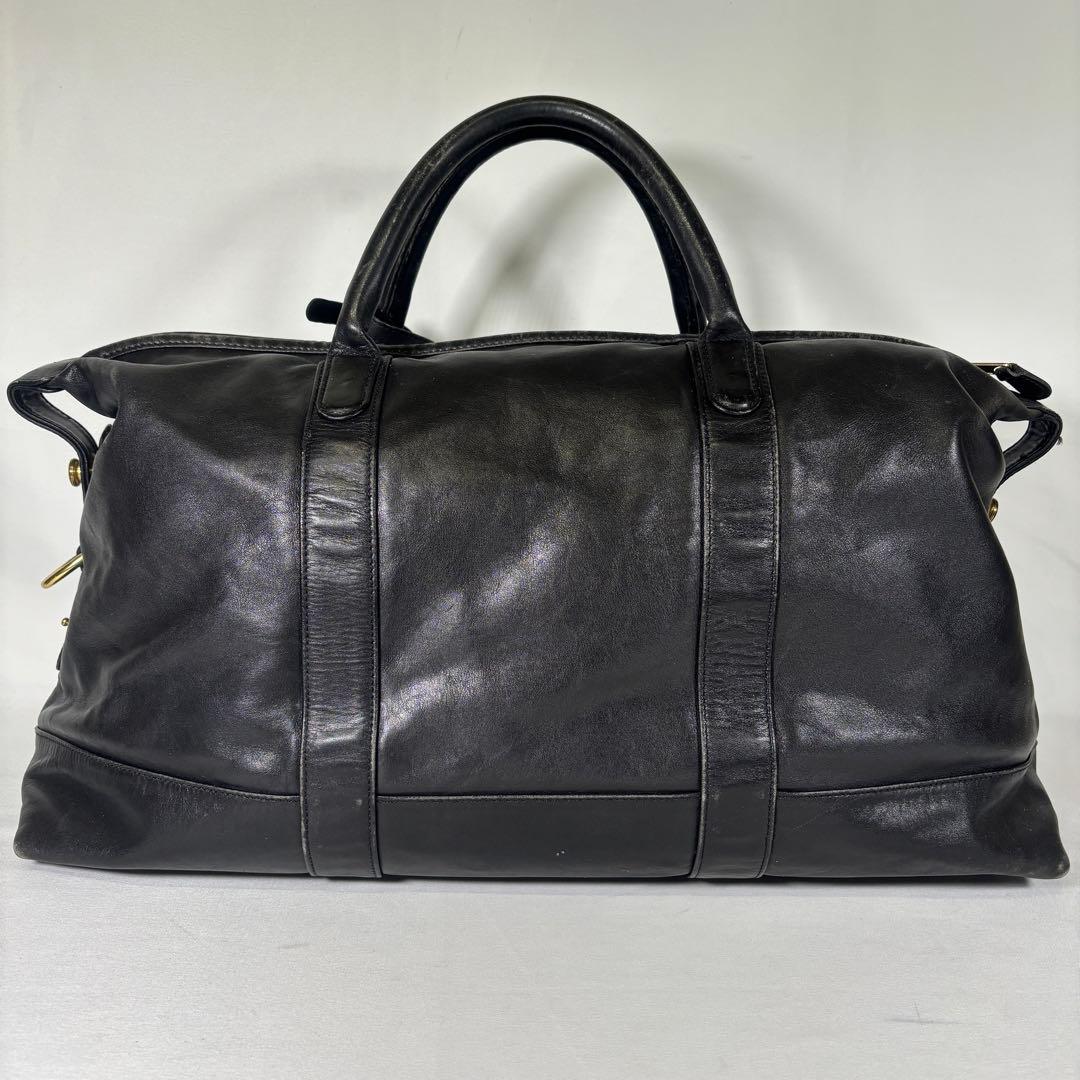 コーチ オールドコーチ ボストンバッグ 大容量 オールレザー ブラック