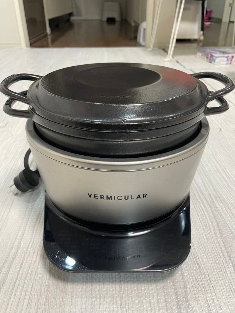VERMICULAR 炊飯器 シルバー ガラス蓋付き