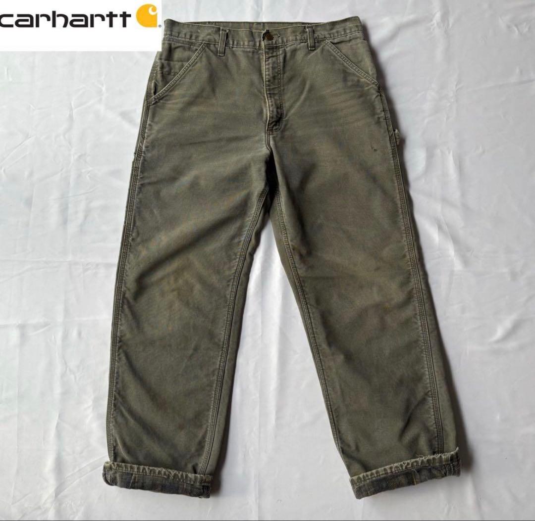 Carhartt カーハート 裏地チェック ダック ペインターパンツ 34