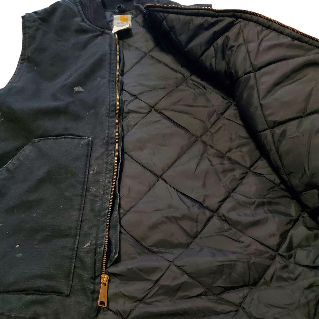 8*7様 Carhartt ダックベスト ブラック L USA製 腰ゴム 90S