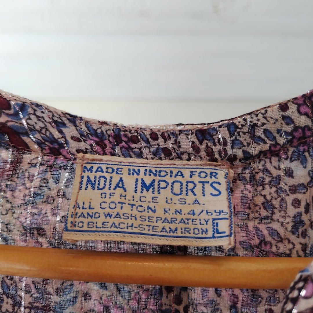 古着屋ロングビーチ購入⭐︎インド綿ワンピース