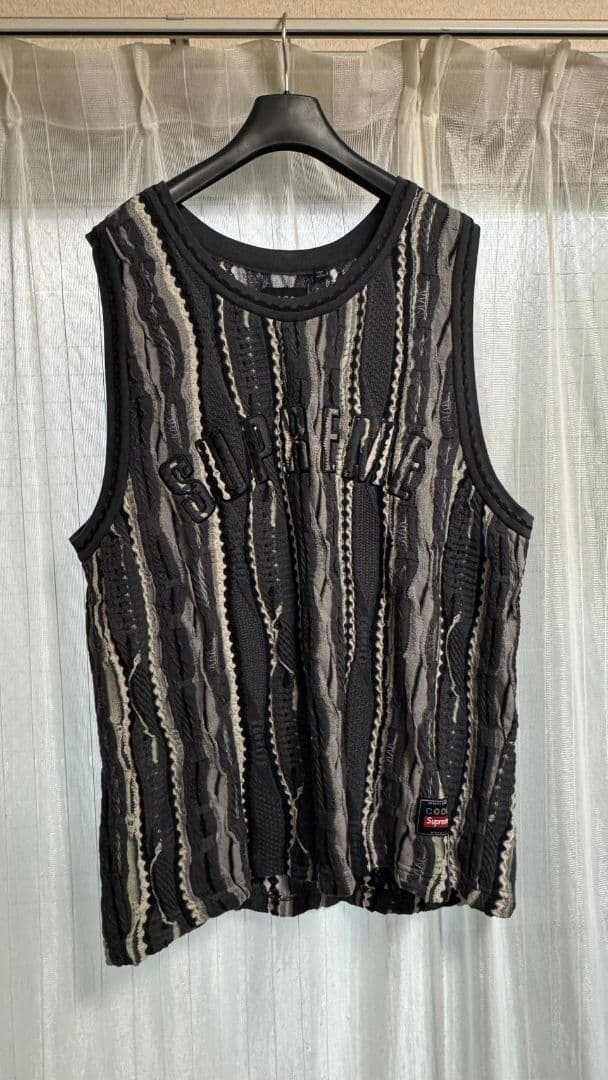 【美品】COOGI Supreme ストライプベスト XL