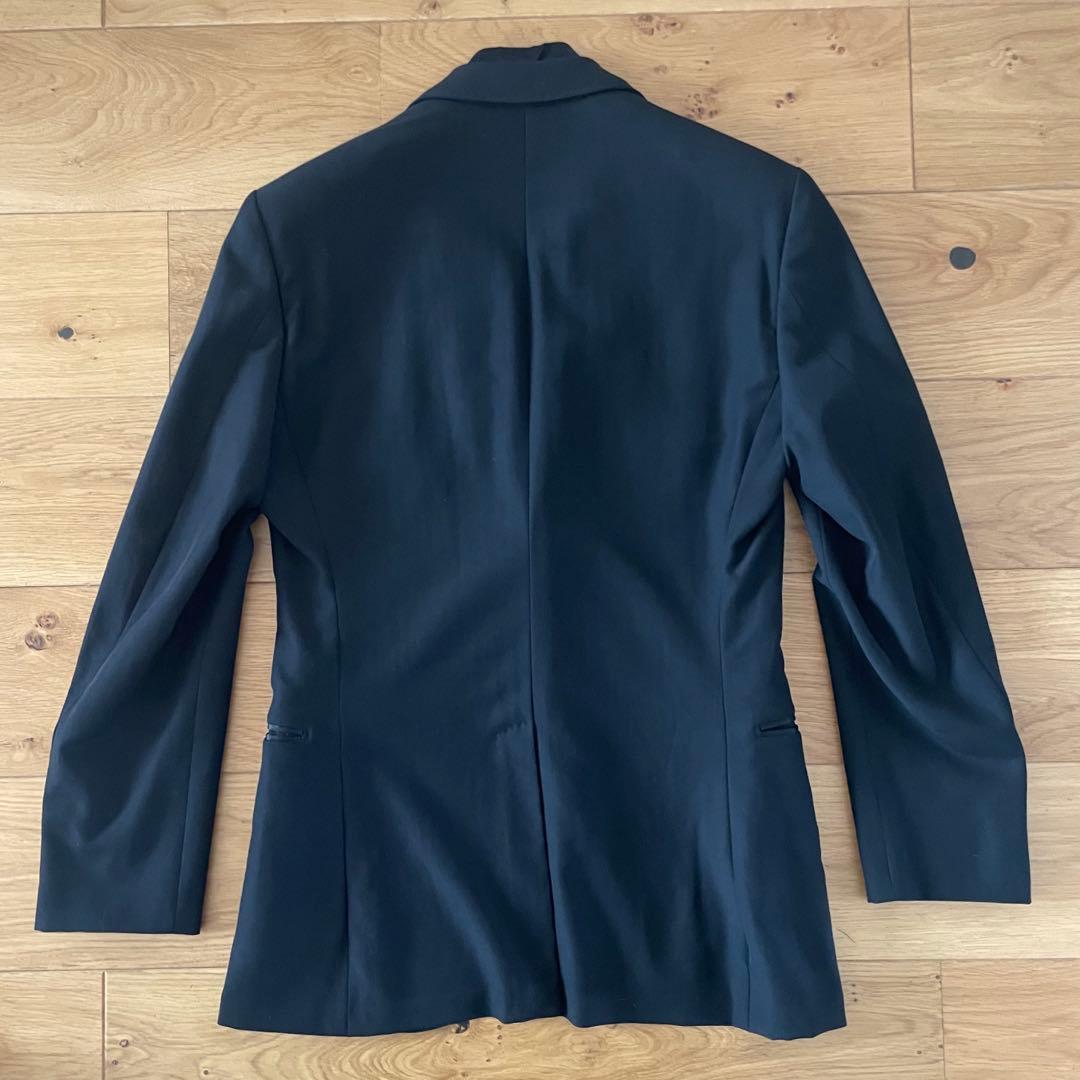 格安！HERMES エルメス 襟着脱 テーラードジャケット 黒 サテン 高級