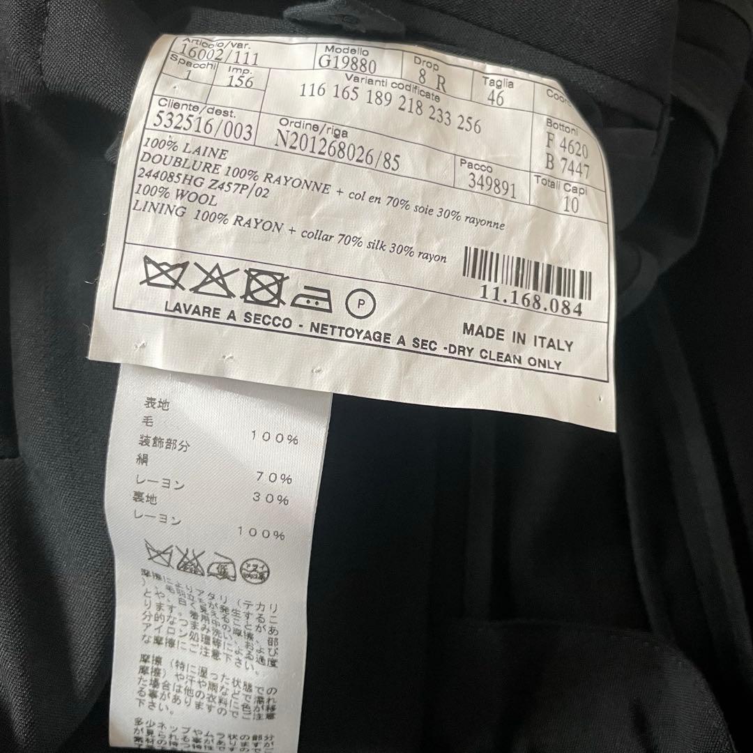 格安！HERMES エルメス 襟着脱 テーラードジャケット 黒 サテン 高級