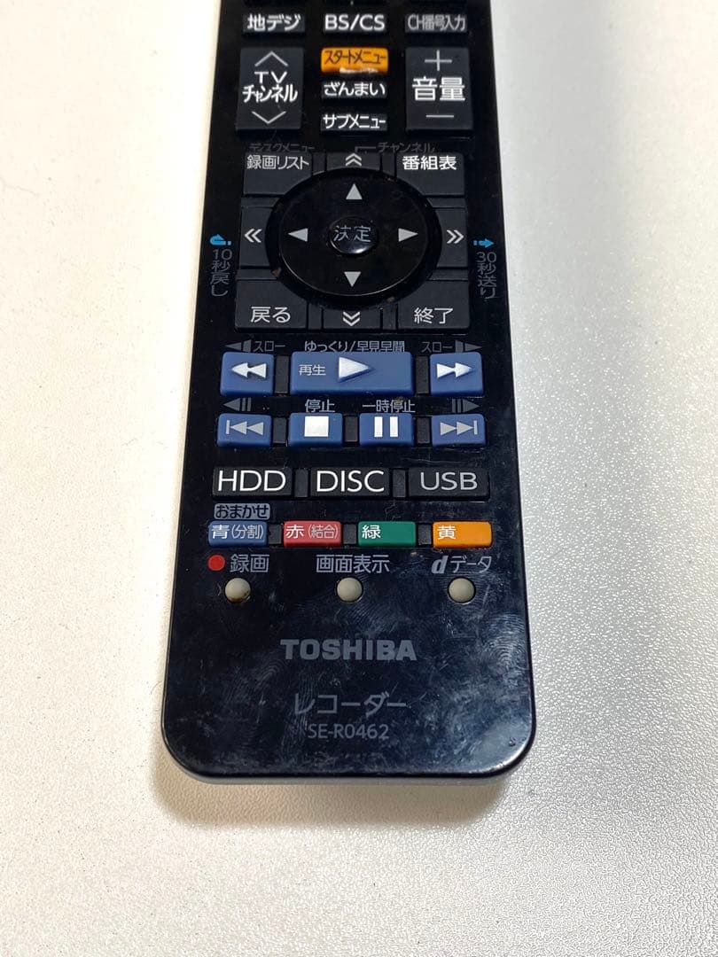 TOSHIBA レコーダー用リモコン SE-R0462 動作品