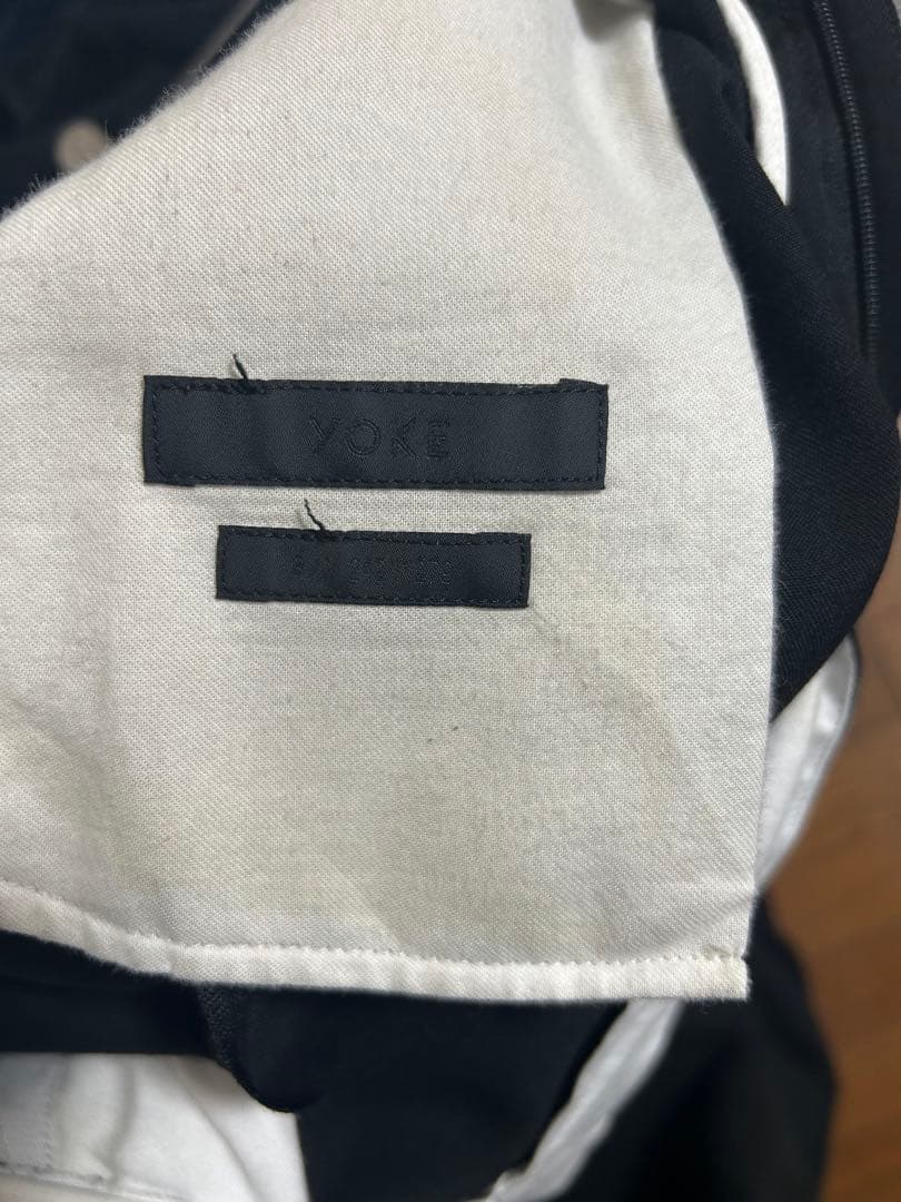 パンツ YOKE 3pleated Wide-leg Trousers black 1