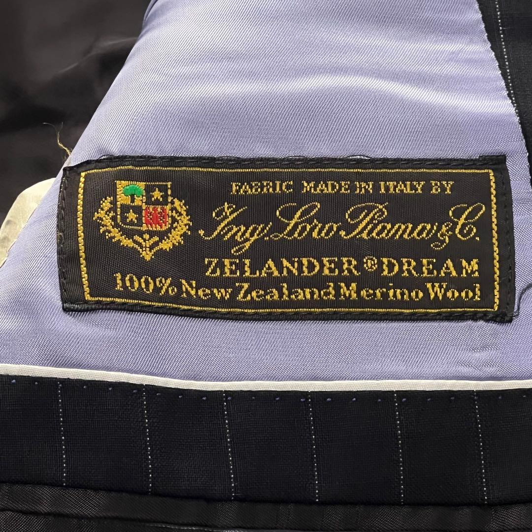 【美品】ポールスミスコレクション　スーツセット　ロロピアーナ　ストライプ　紺　M