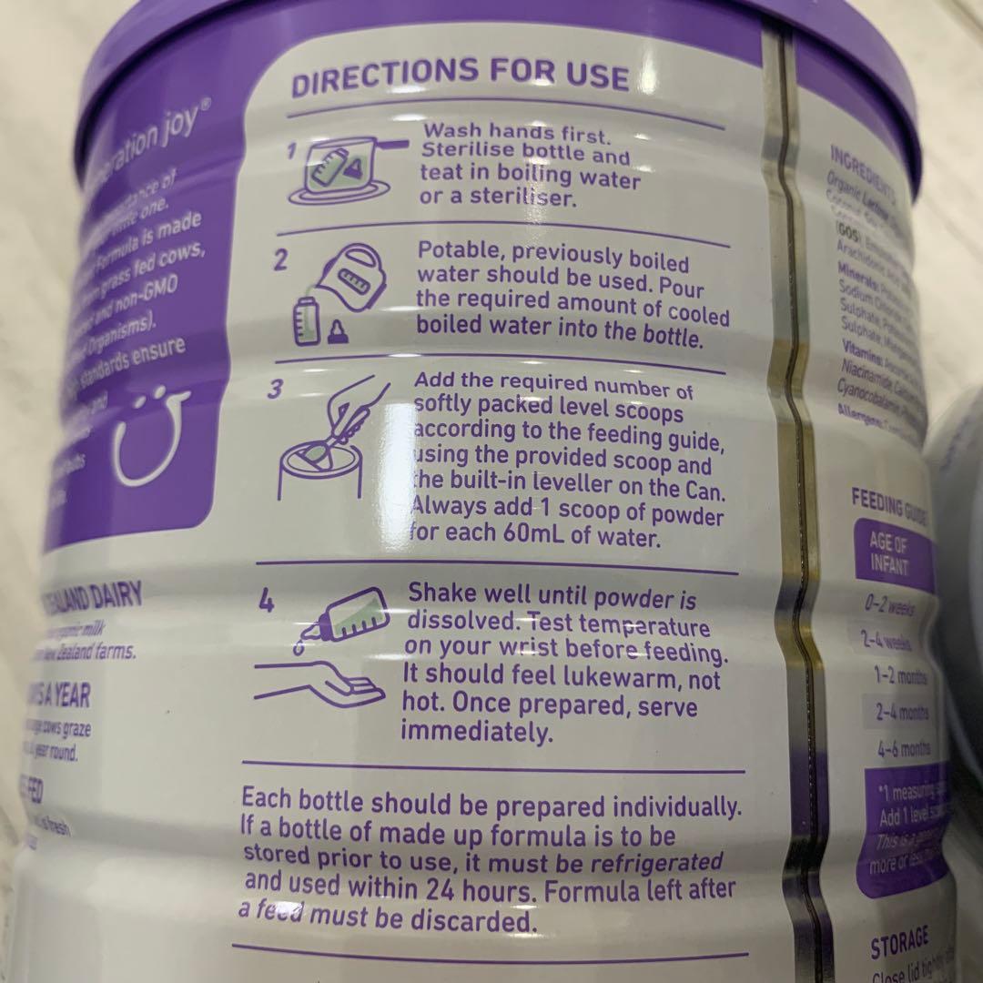 bubs organicバブズ粉ミルク800g ステップ1(0〜6ヶ月)×2缶