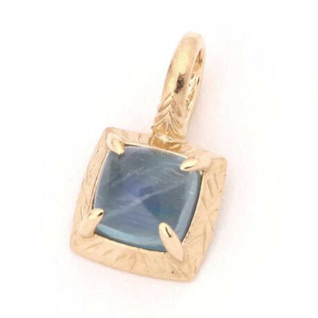 agete アガット　K10ブルートパーズチャーム　ネックレス　チャーム