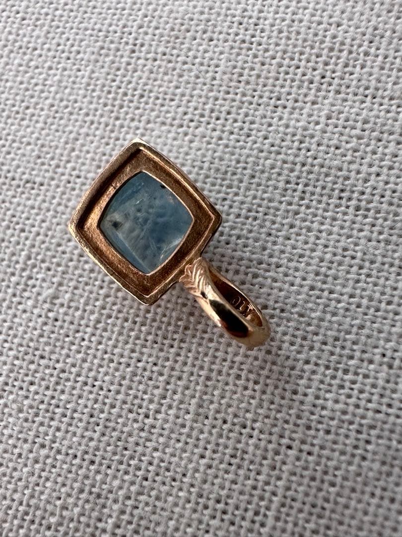 agete アガット　K10ブルートパーズチャーム　ネックレス　チャーム