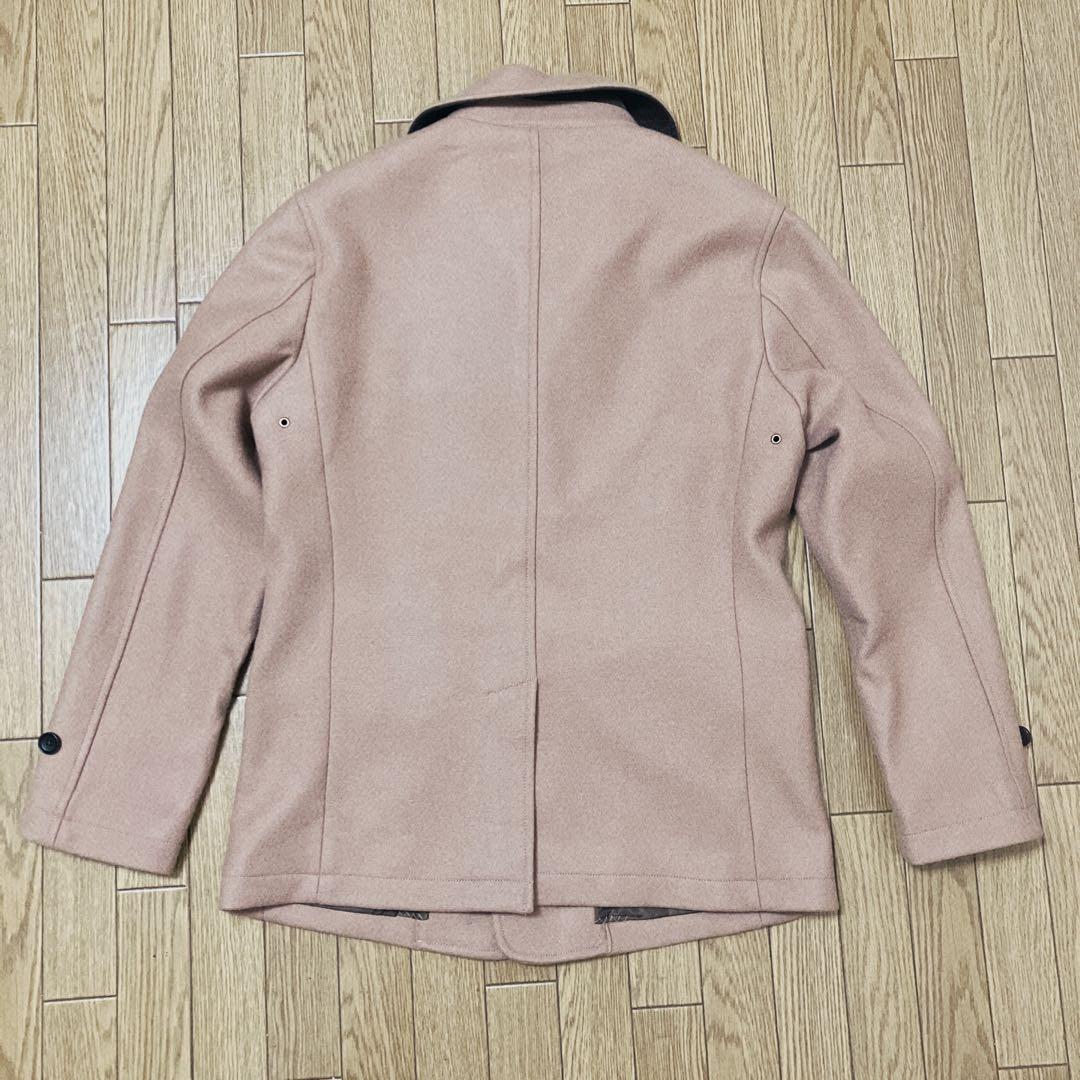 美品　シップス×ハミルトン 高級メルトンウールショートコートS キャメル