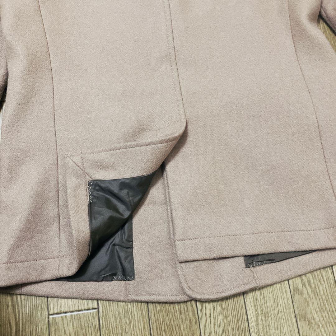 美品　シップス×ハミルトン 高級メルトンウールショートコートS キャメル