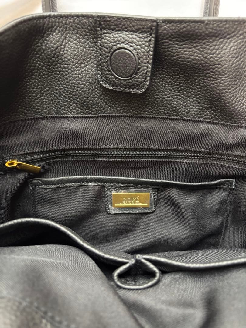 ROPE ロペ【A4対応】リアルレザーナローベルトトートバッグ ブラック