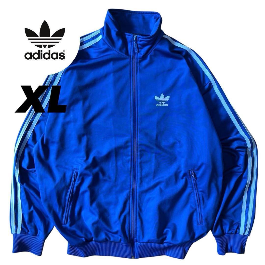 【人気モデル】adidas トラックジャケット ブルー XL 80s 青