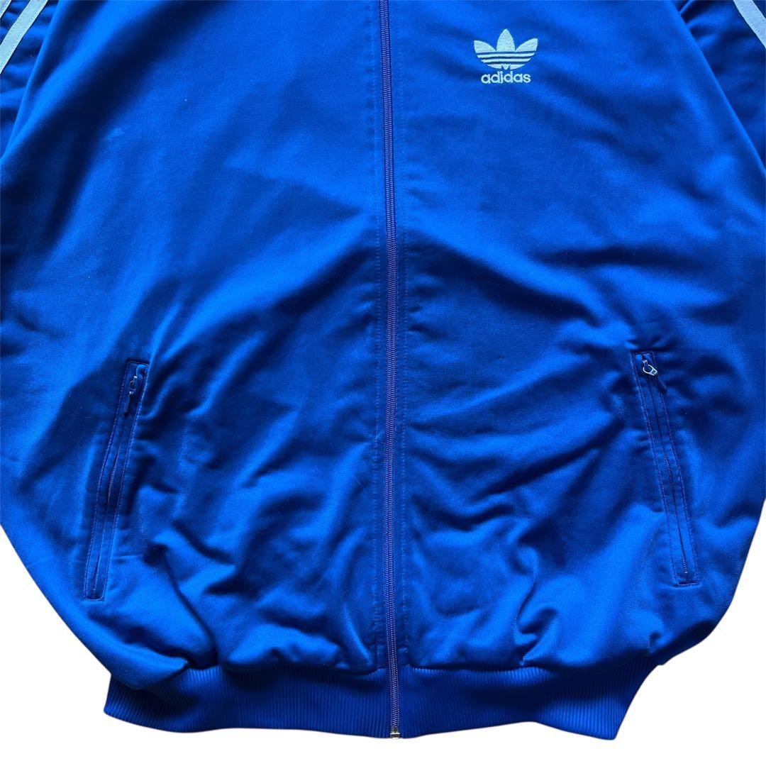 【人気モデル】adidas トラックジャケット ブルー XL 80s 青