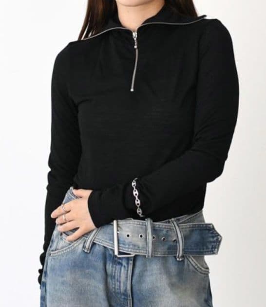 定価63000円　JIL SANDER ブラック長袖トップス S