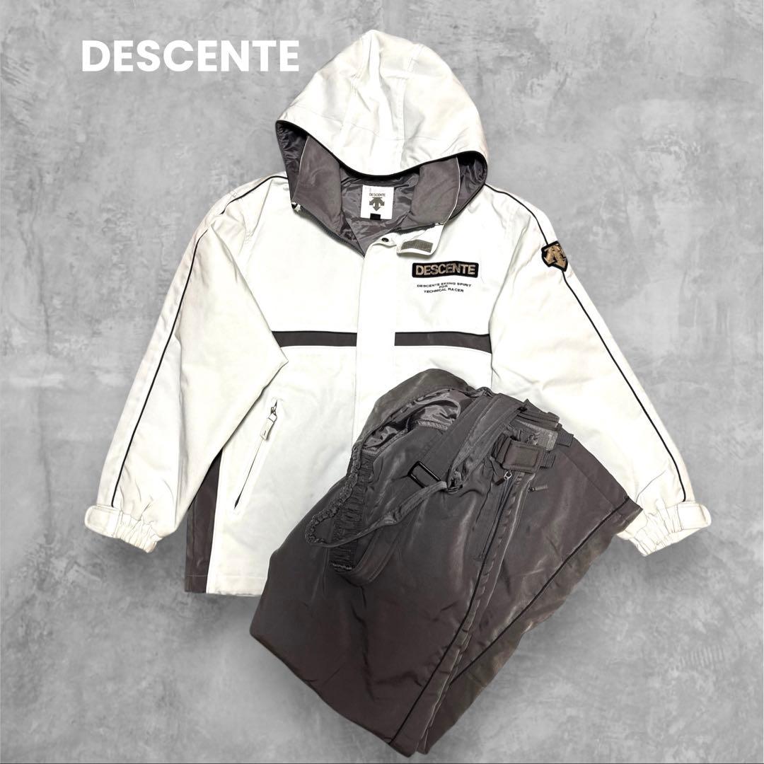 人気色✨DESCENTE デサント スキーウェア 上下セット メンズ ホワイト
