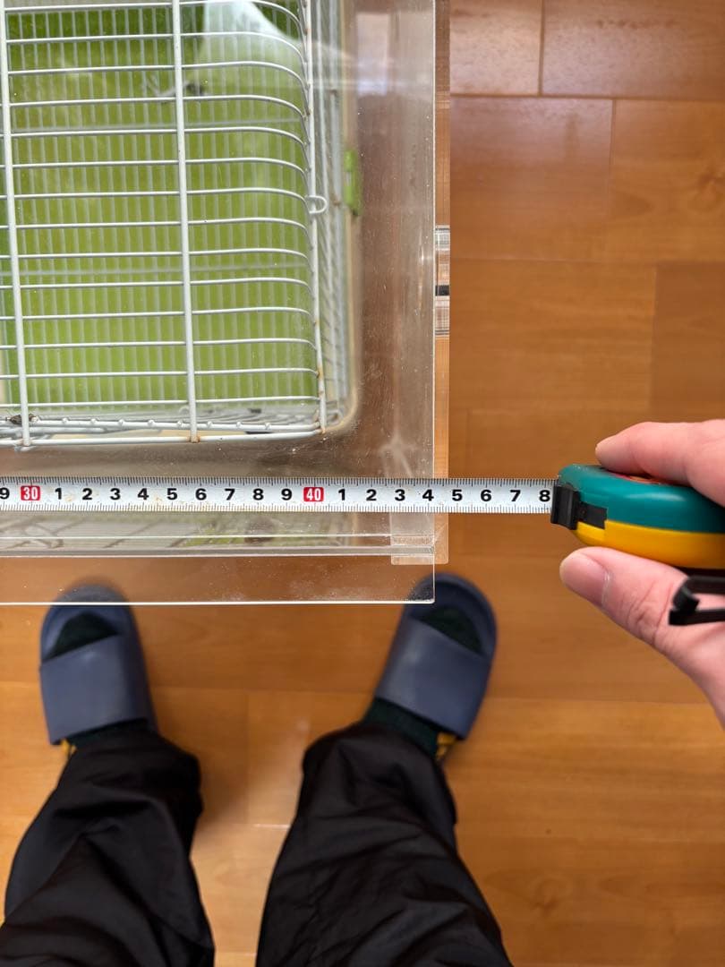 【よくやきコーテル】 アクリル工房製　鳥かご防音ケース おかもち式