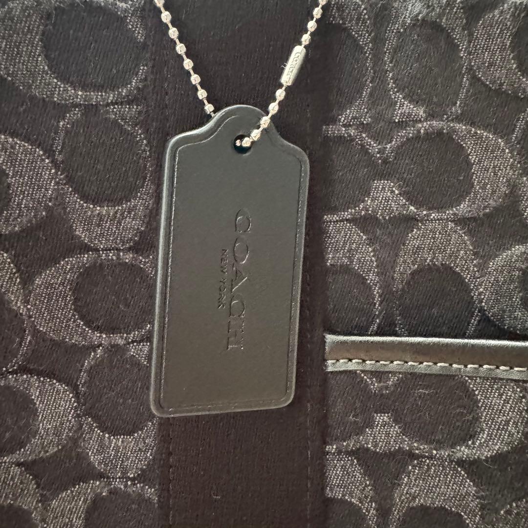 Coach ブラック スミス ラージ トート バッグ・シグネチャー デニム