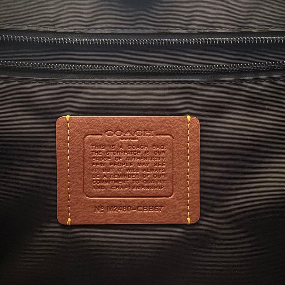 Coach ブラック スミス ラージ トート バッグ・シグネチャー デニム