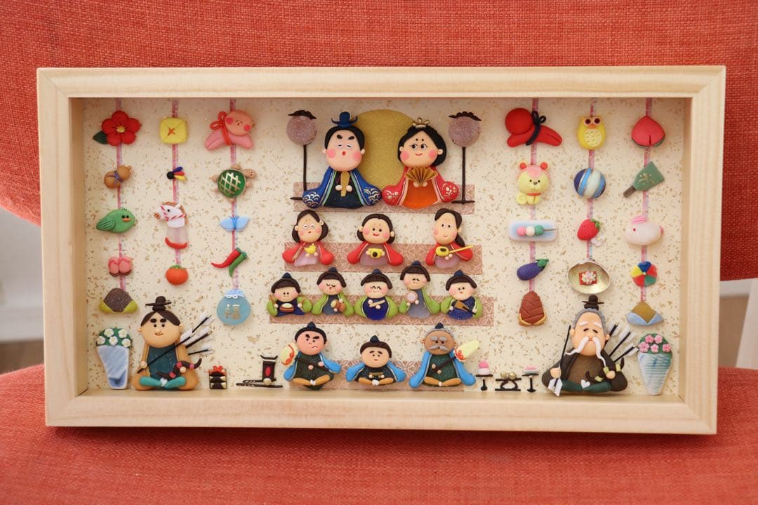 原品限り【ひな祭りだよ！全員しゅ〜ごぉ〜✨】　シーグラスアート