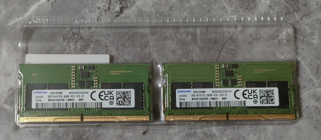 DDR5-5600 16GB 未使用品 ノートパソコン用 PC5 8GBx2枚