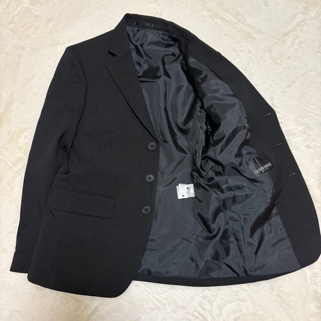 オリバーハウス 黒ストライプ 男児150 セレモニースーツ 5点セット 卒入学式