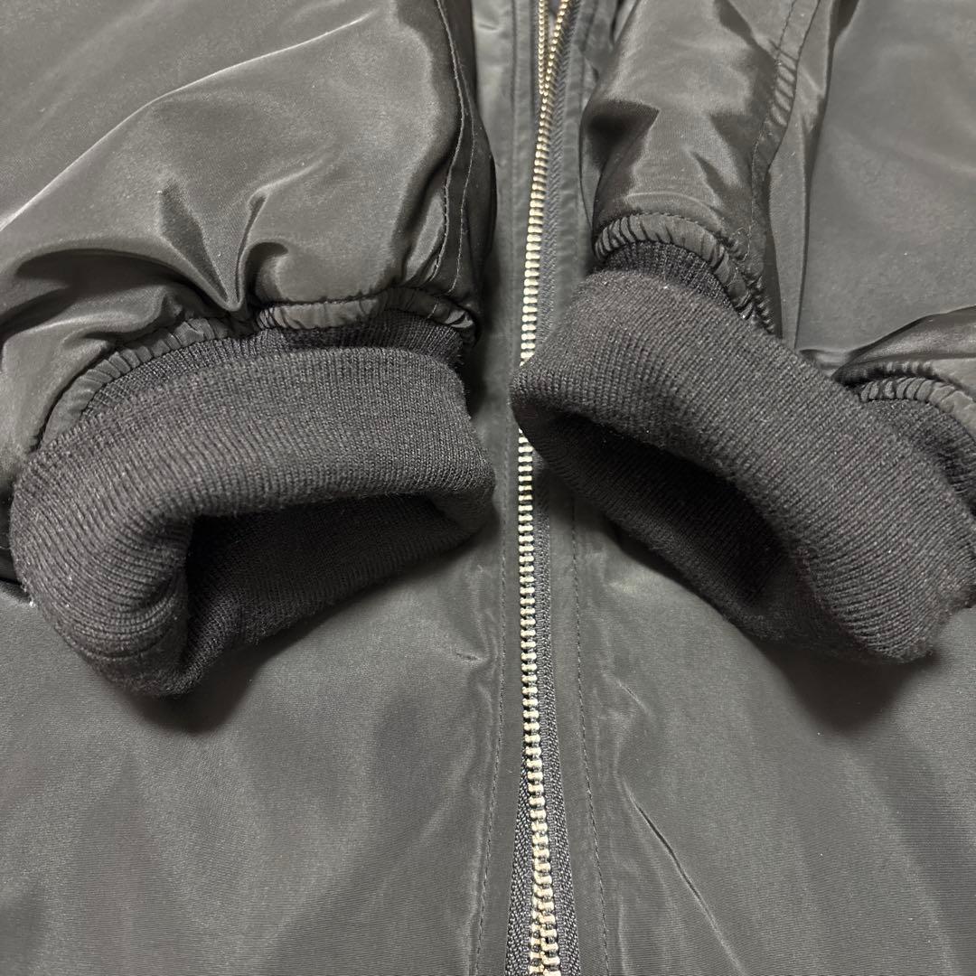 【美品】BEARDSLEY ビアズリー 中綿BIGポンチョコート 黒　MA1