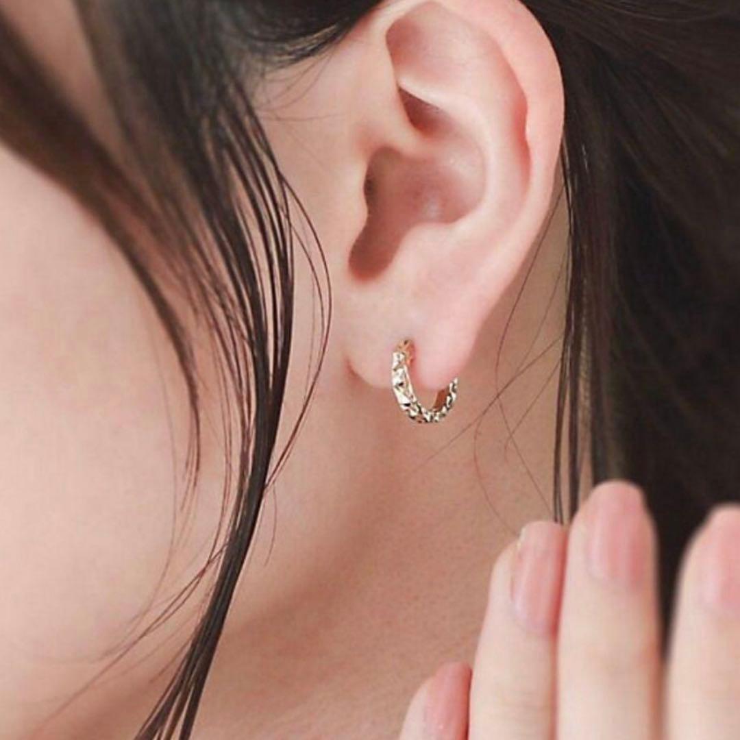 ♦︎ココシュニック♦︎k10 中折れフープピアス♦︎片耳♦︎ミラーカット