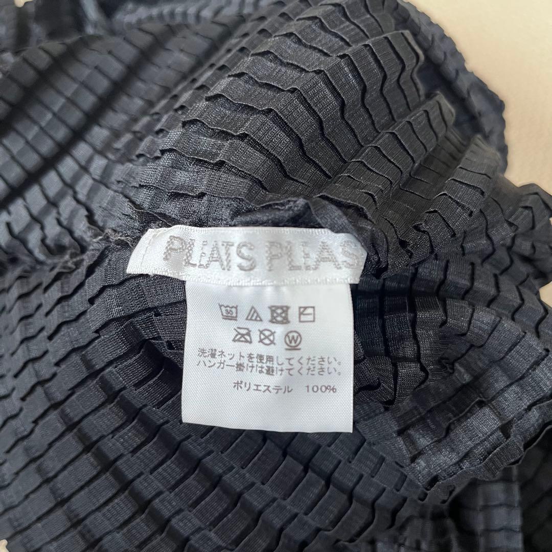 新品　PLEATSPLEASE イッセイミヤケ ワンピース　アラレ　黒　3