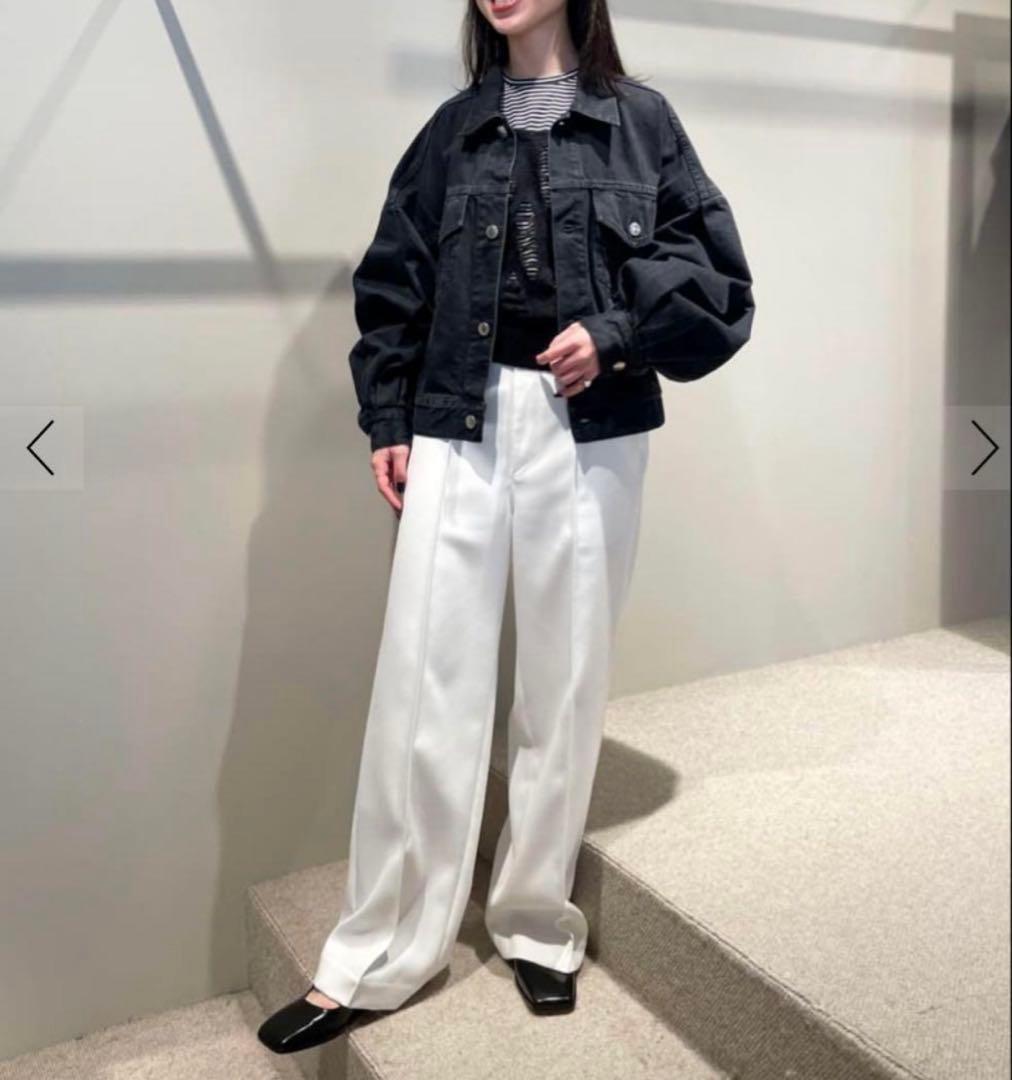 ★HYKE ハイク★バルーンスリーブデニムジャケット　美品　ブラック