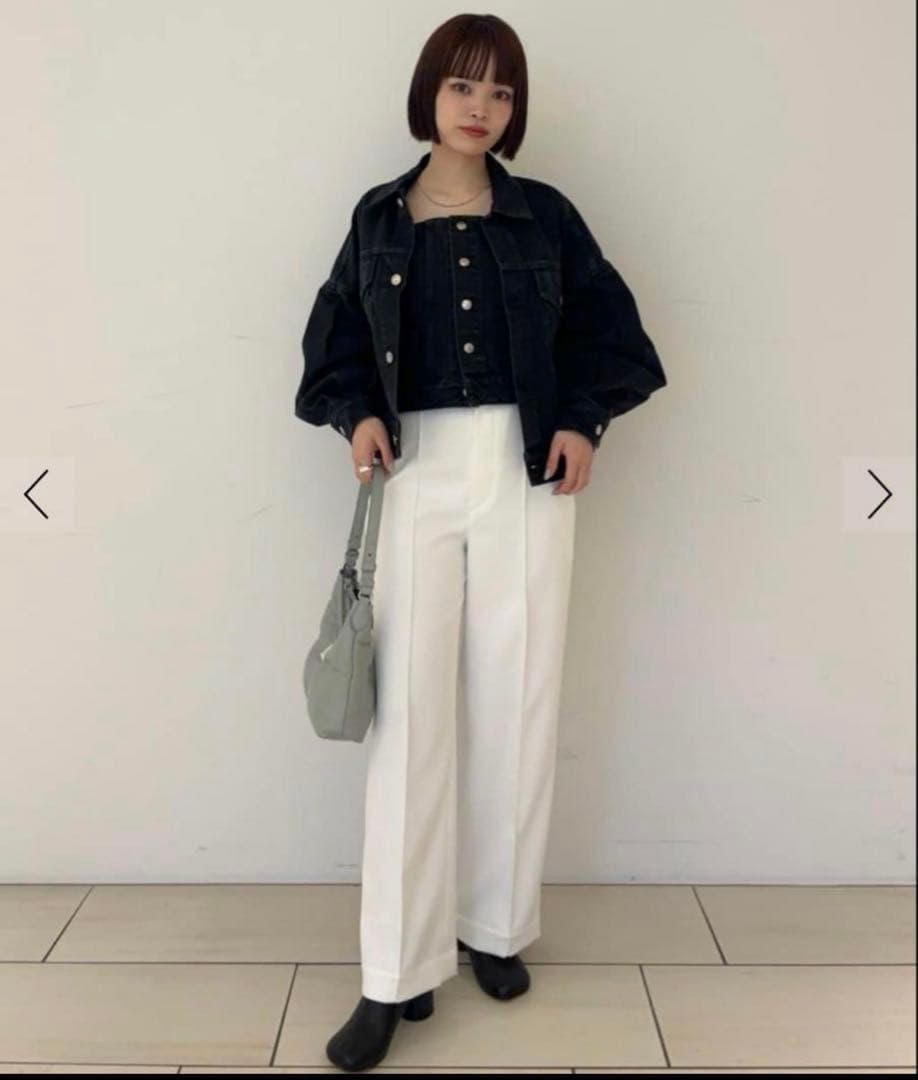 ★HYKE ハイク★バルーンスリーブデニムジャケット　美品　ブラック