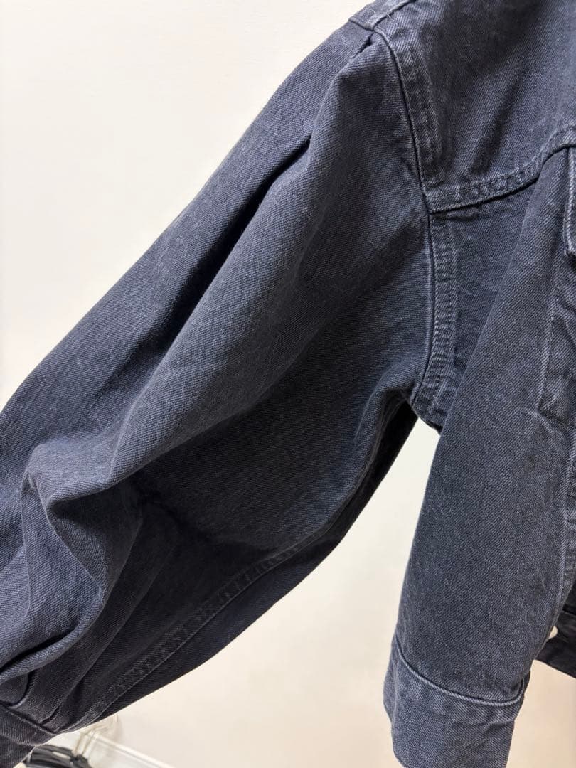 ★HYKE ハイク★バルーンスリーブデニムジャケット　美品　ブラック