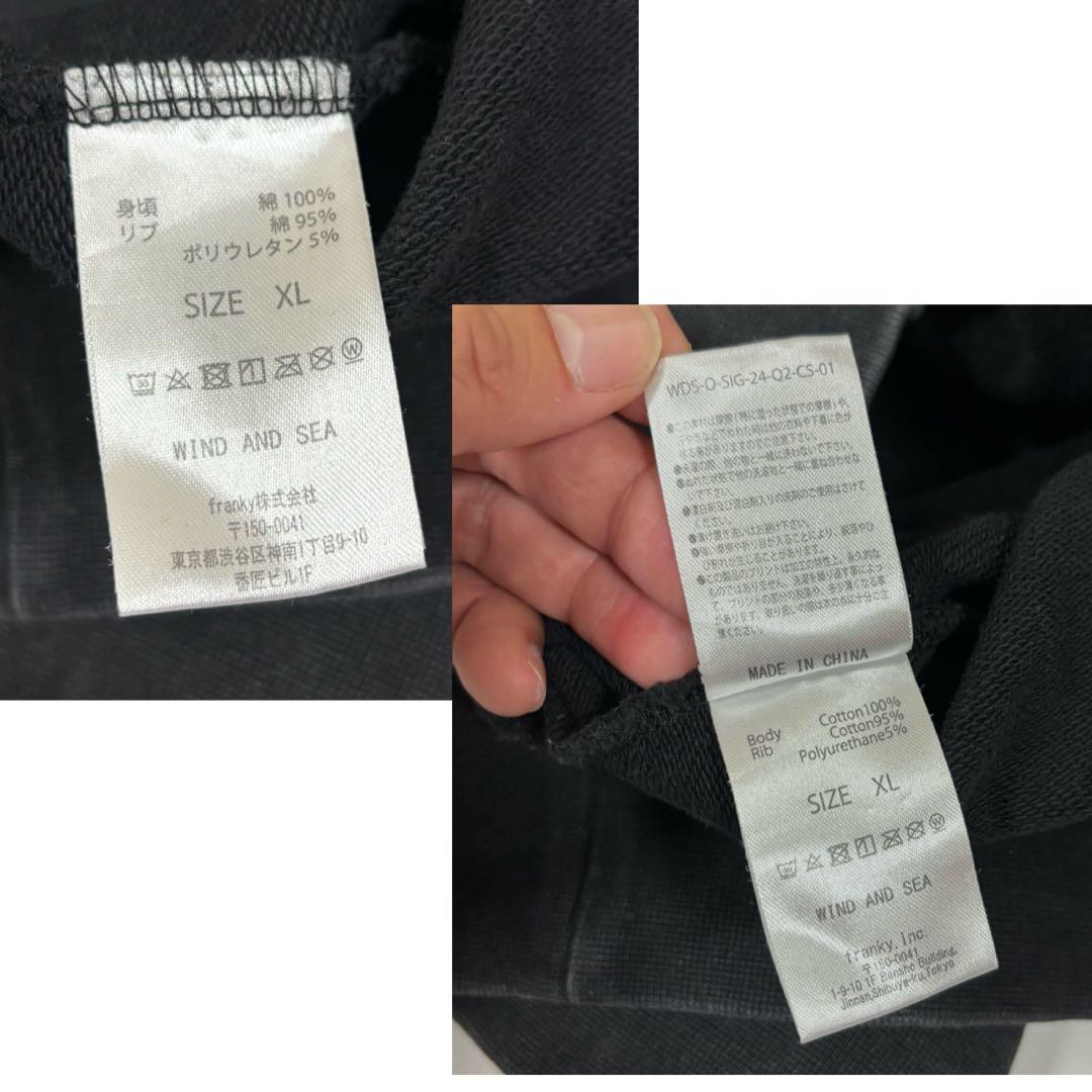 トップス Wind And Sea BLACK SULFUR CREW NECK XL