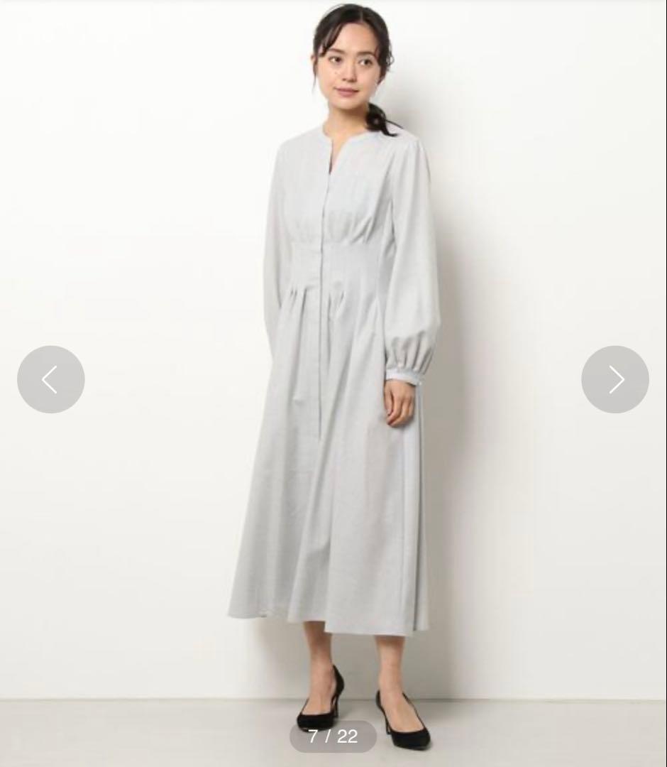 [美品] ANAYI ソフトアムンゼンタックフレアー　ワンピース　#38