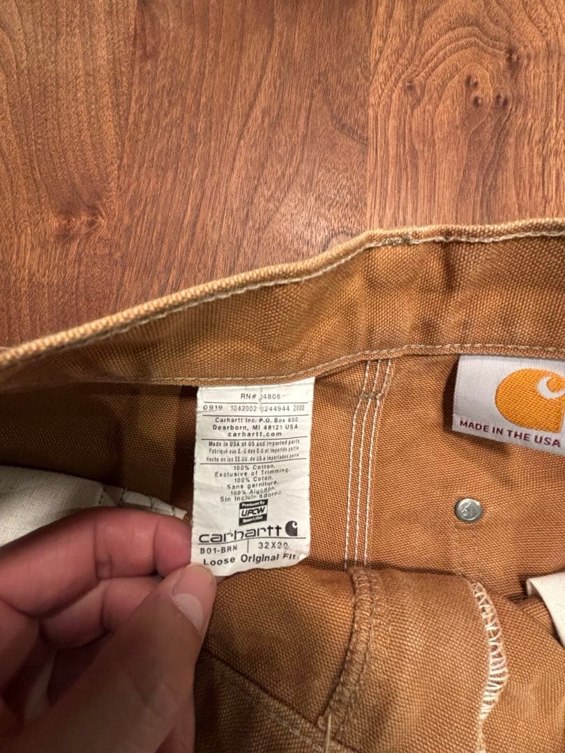 カーハートダブルニー made in USA W32 ベージュ