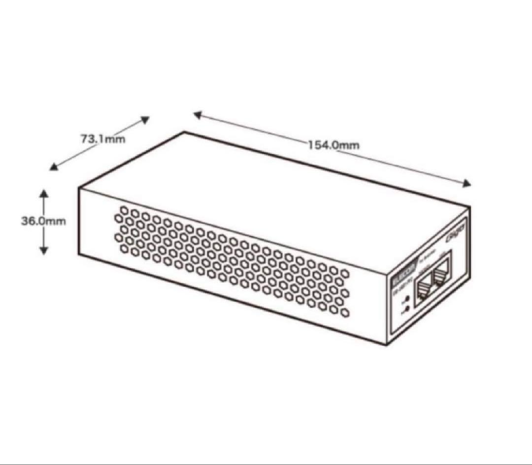 エレコムPOEインジェクターEIB-UG01-PL2 未開封品4台セット