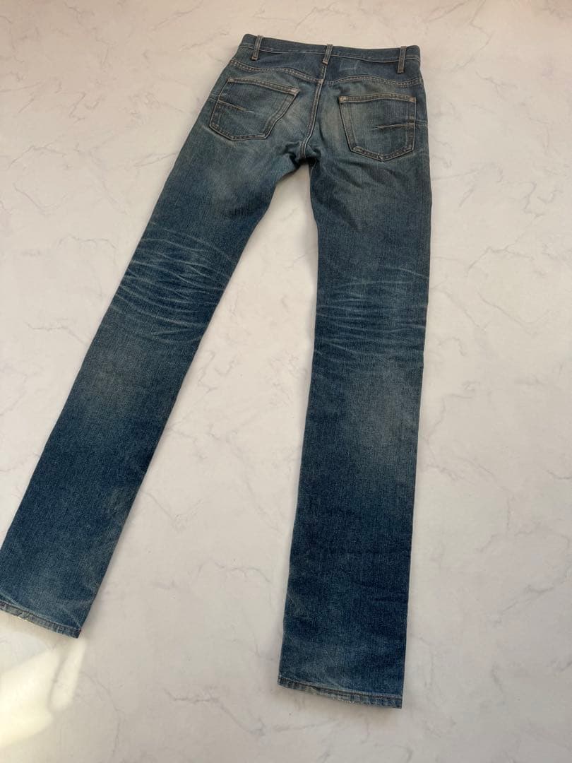 ディオールオム スリム テーパードジーンズ 27 イタリア製 ユーズド加工