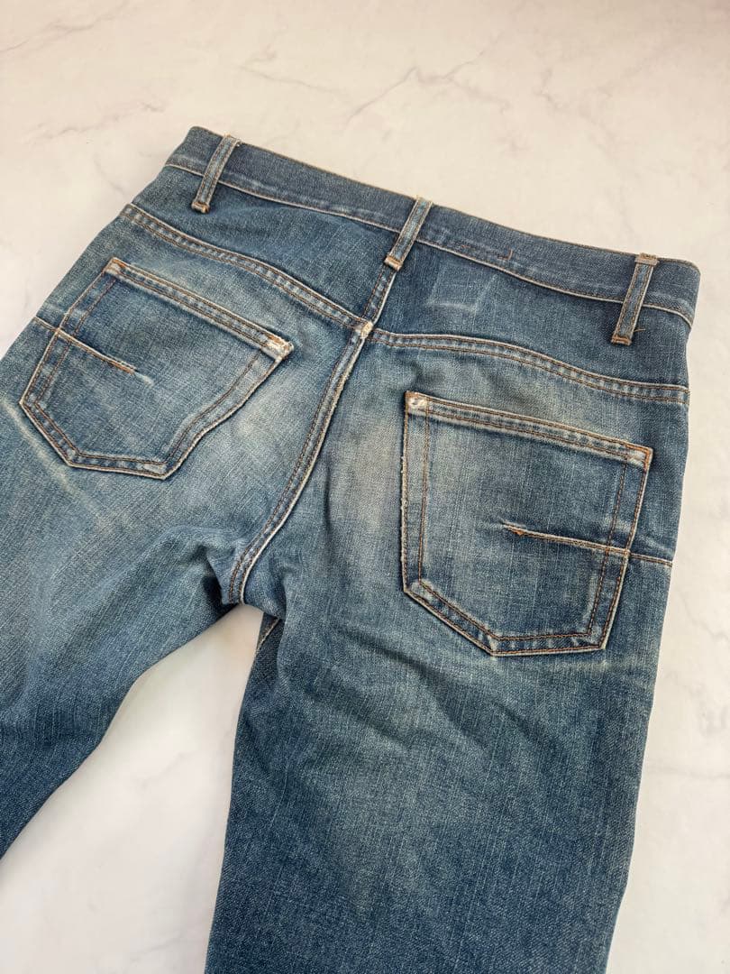 ディオールオム スリム テーパードジーンズ 27 イタリア製 ユーズド加工