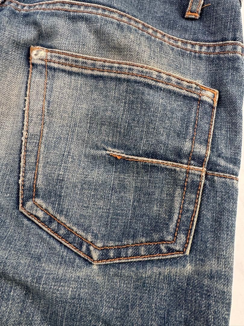 ディオールオム スリム テーパードジーンズ 27 イタリア製 ユーズド加工