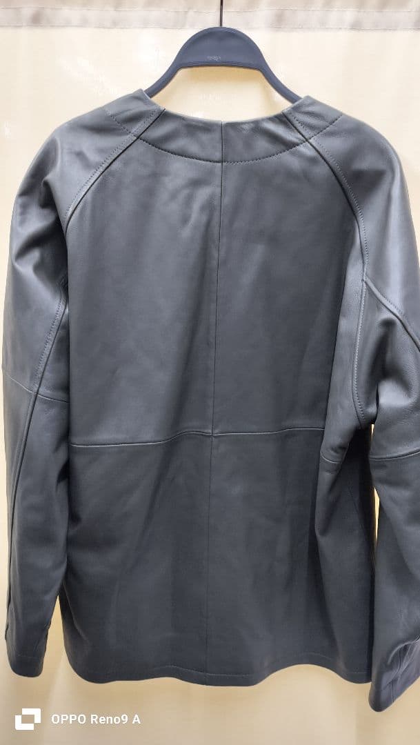 BEAMS レザー ノーカラージャケ L 本革 ラム 今価格 完売 革ジャン