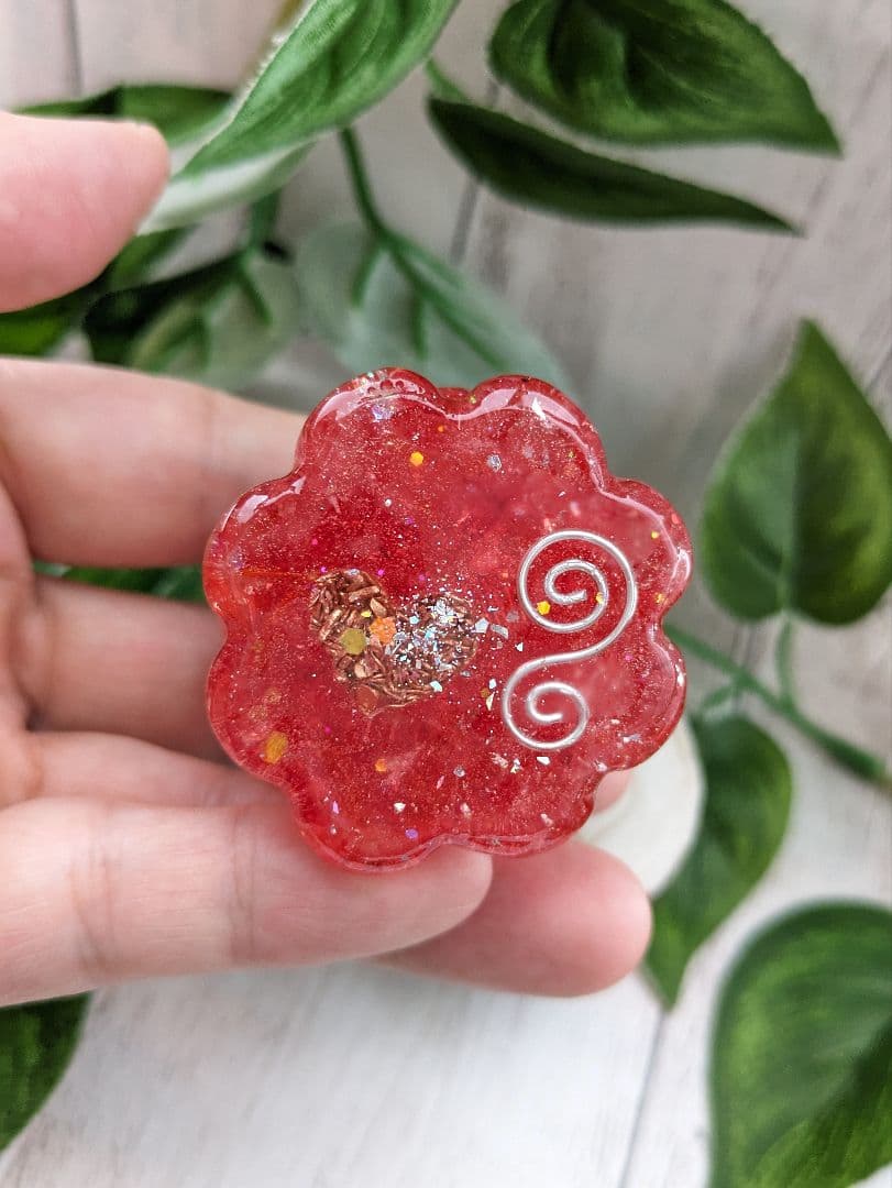 【つる927】ローズクォーツのドレス形オルゴナイト☆他５点