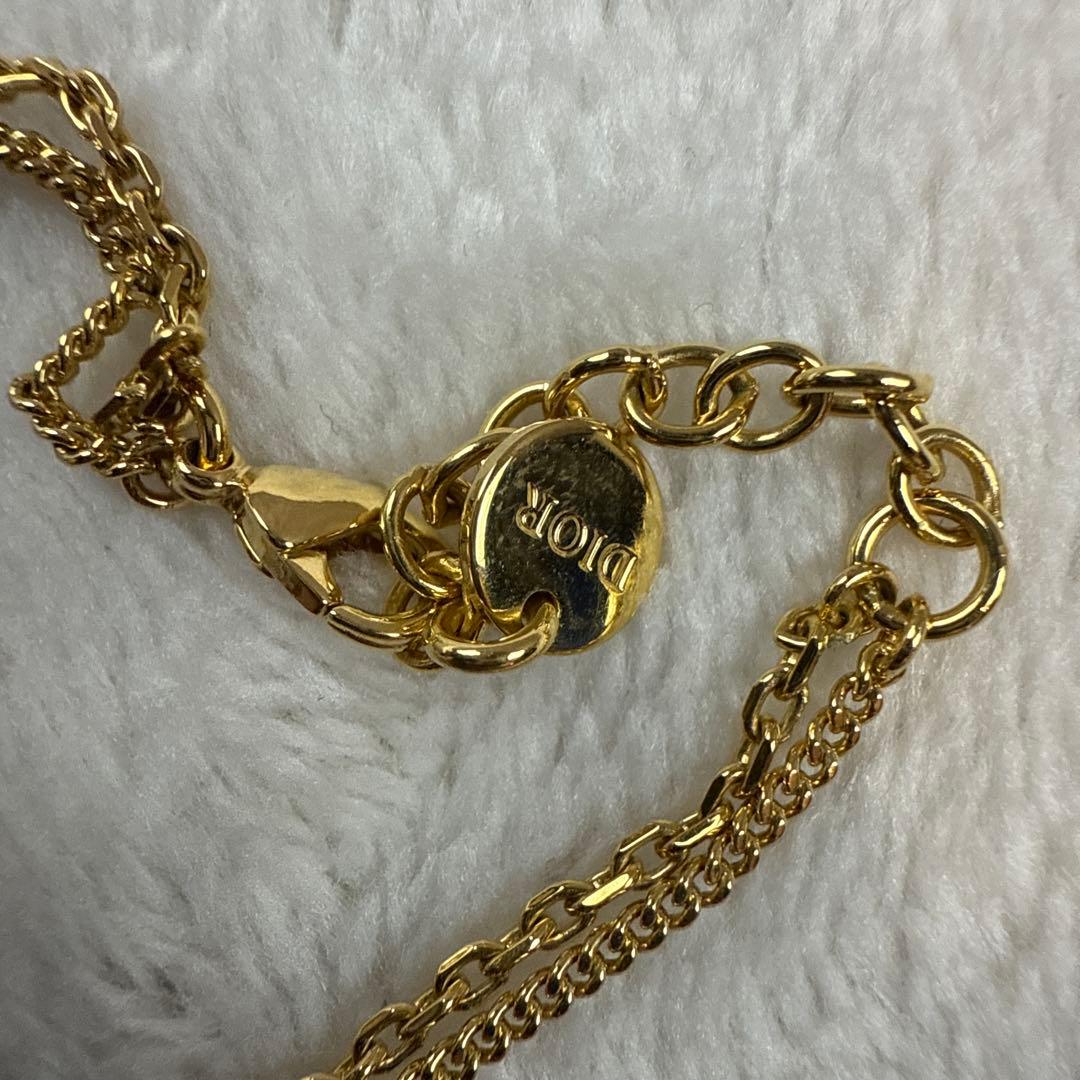 クリスチャンディオール 2連ネックレス クレールディーリュヌ ダブルチェーン美品
