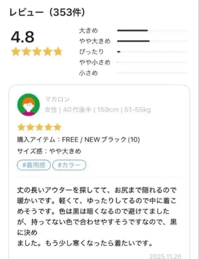 今期　完売　ローリーズファーム　モンスターショートコート