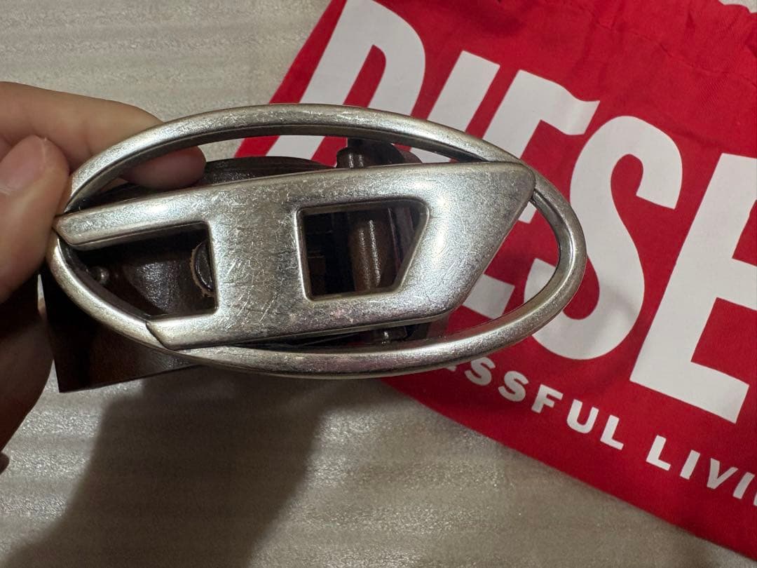 ディーゼル　DIZEL ベルト　X08516 ブラウン　80 レディースメンズ