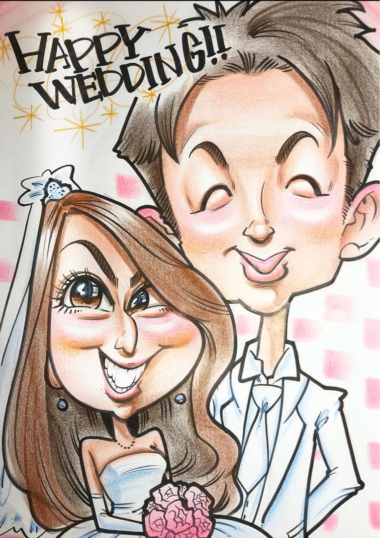 【プレゼントに人気】優しいタッチの手描き似顔絵★修正OK★還暦★お祝い