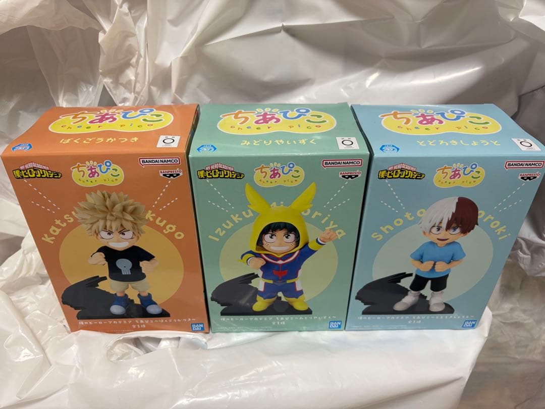 未開封品　ちあぴこ　ヒロアカ　デク　爆豪　轟　フィギュア