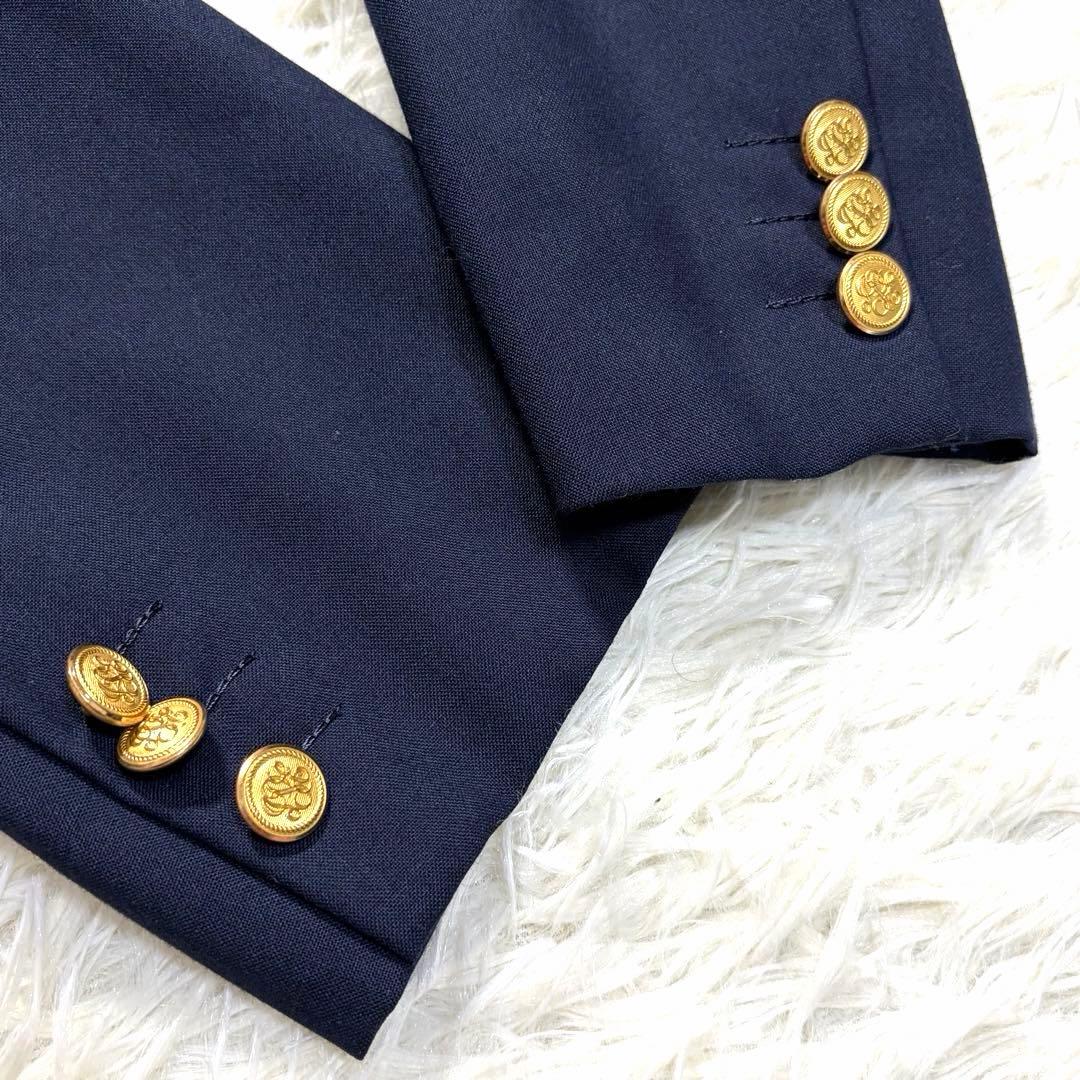 J.PRESS 紺ブレ 金ボタン ダブル 背抜き 刻印 ネイビー M