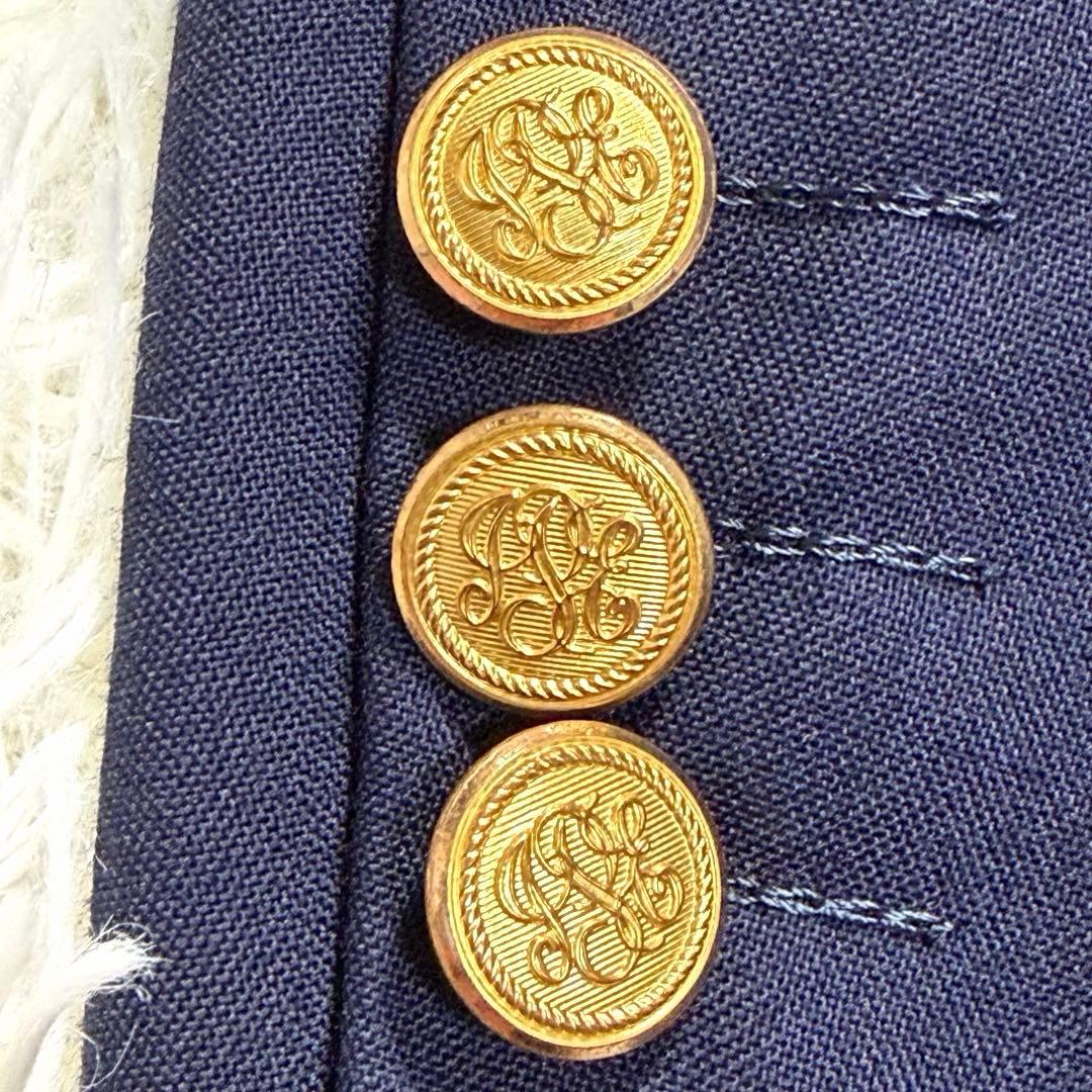 J.PRESS 紺ブレ 金ボタン ダブル 背抜き 刻印 ネイビー M